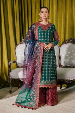 AF-CH-2174-Nagar C Sea Green Embroidered Chiffon