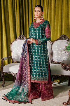 AF-CH-2174-Nagar C Sea Green Embroidered Chiffon