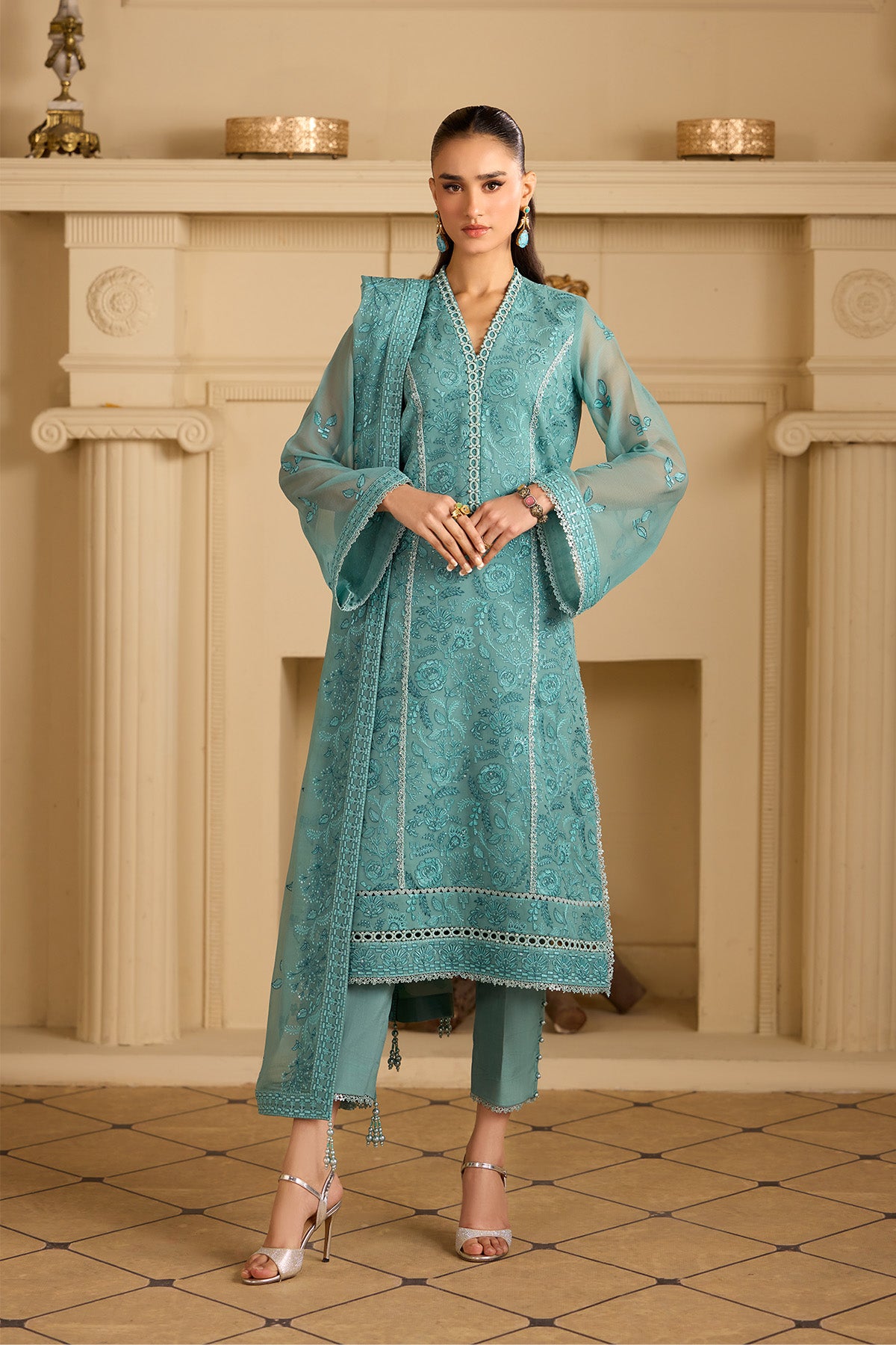 Buy Embroidered Chiffon Dresses Online in Pakistan