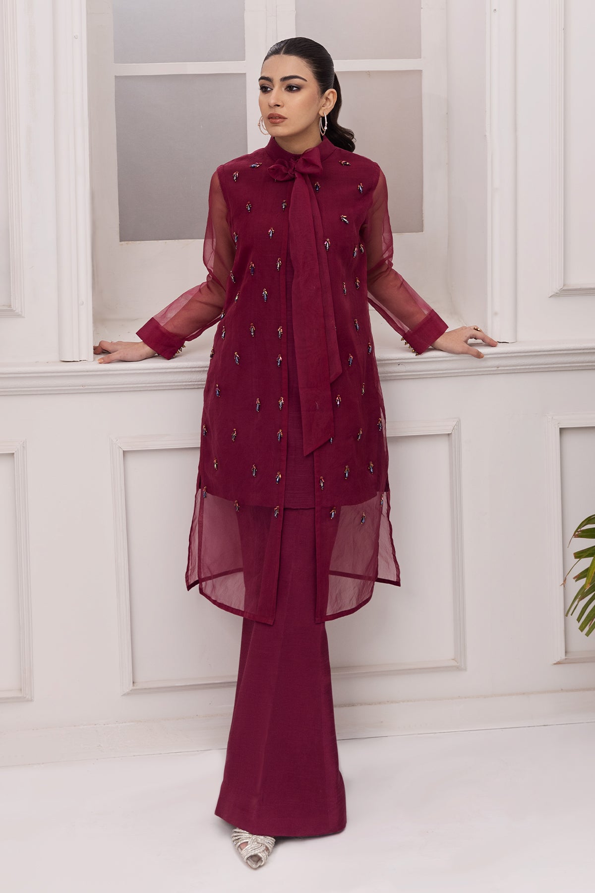 Fuchsia Dress 3 piece - RTW1009
