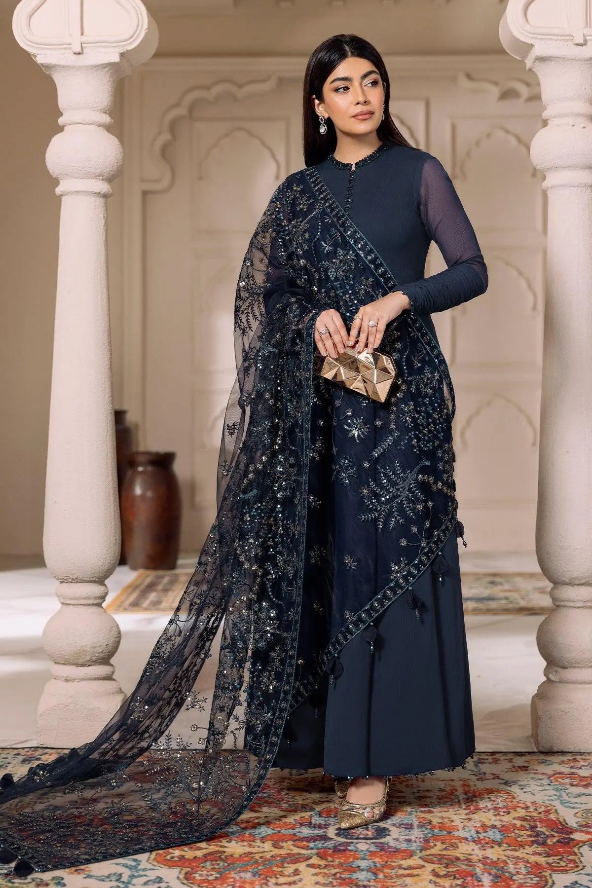 Navy Blue 3 piece - RTW1012 Ready to Wear