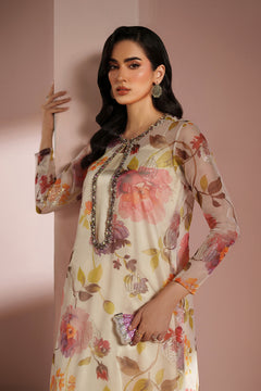 Skin Printed Dress 4 piece - RTW1032