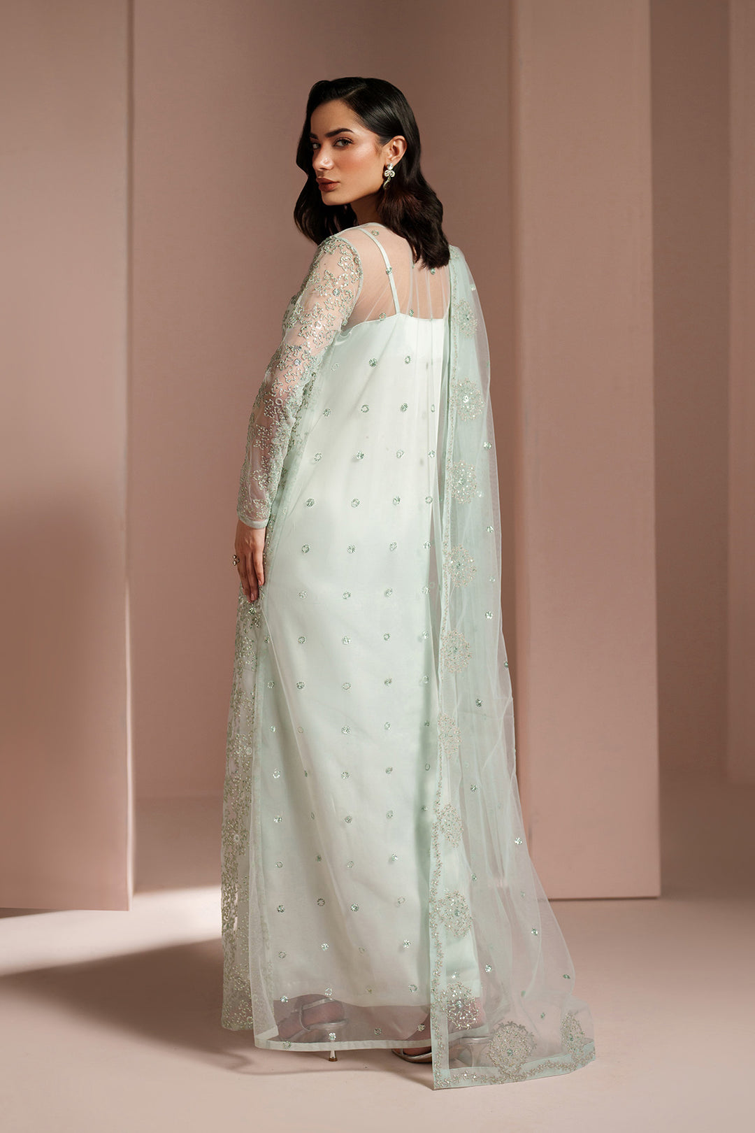 Ice Blue Dress 4 Piece - RTW1033