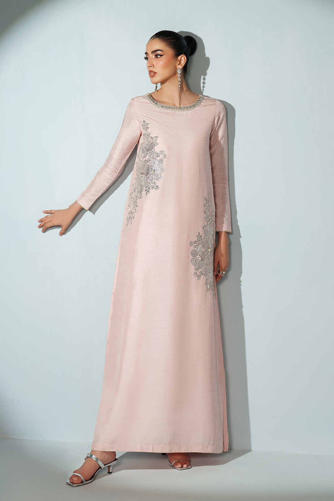 Embroidered & Handmade Tussar Silk - RTW1039