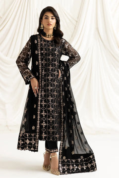 AF-DUA-3019-Nazik Black Embroidered Chiffon