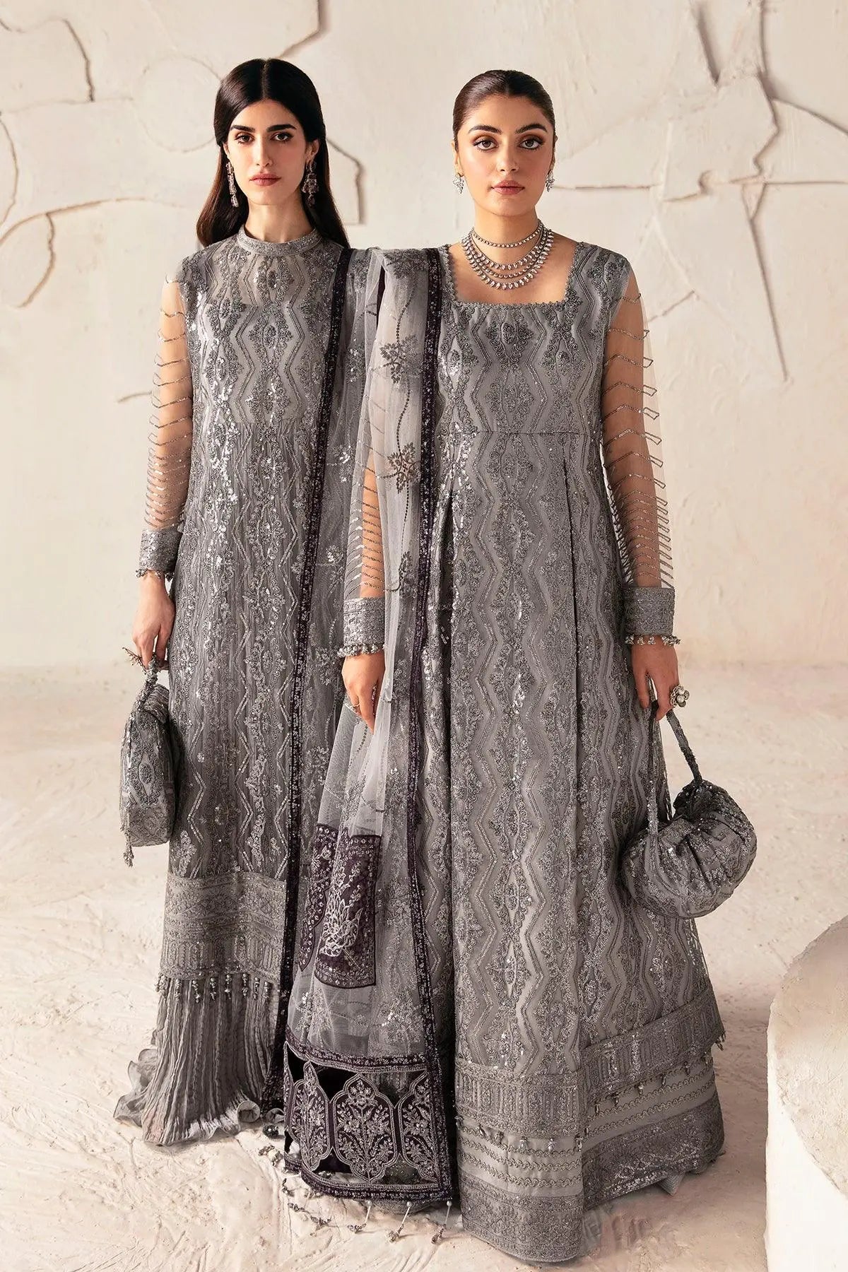 Zohan Ateeq Pret Embroidered Chiffon 3 Piece Suit Mehak Forest Green main image 1
